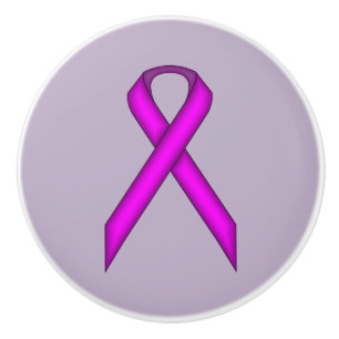 Bouton De Porte En Céramique Ruban standard violet par Kenneth Yoncich