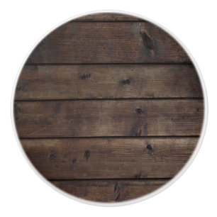 Bouton De Porte En Céramique Russe Brown Grange Bois Ferme Cabine Pays
