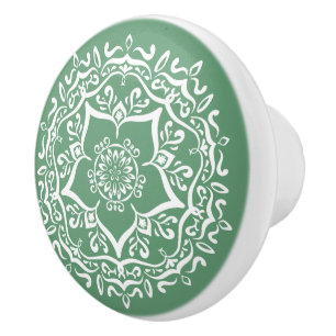 Bouton De Porte En Céramique Sage Mandala