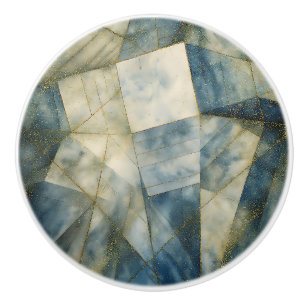 Bouton De Porte En Céramique Sage Olive Green Or Géométrique Abstrait naturel