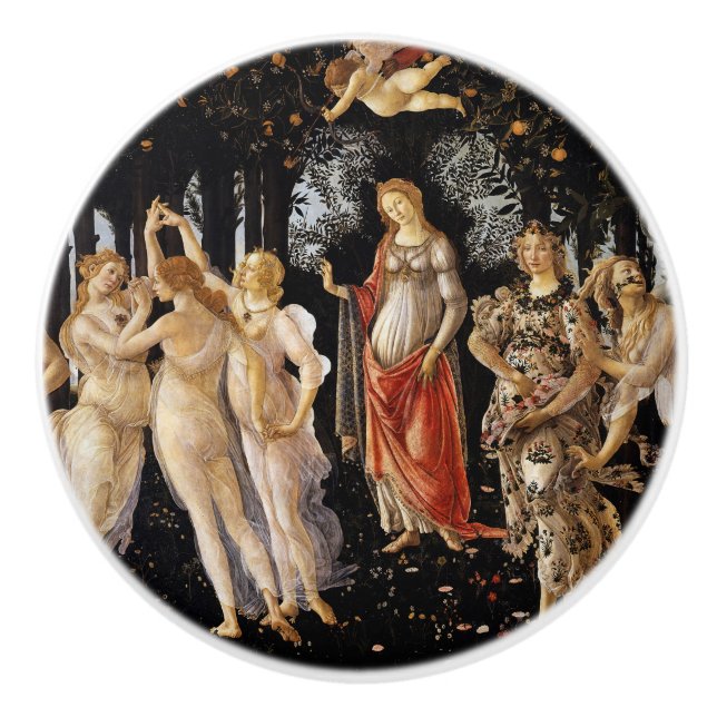 Bouton De Porte En Céramique Sandro Botticelli - La Primavera (Devant)