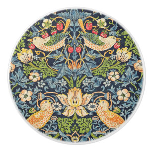 Bouton De Porte En Céramique Schéma floral William Morris Strawberry Thief