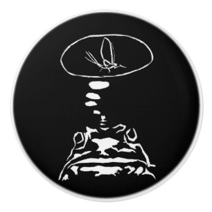 Bouton De Porte En Céramique Sci-Fi smart animaux "Hungry Frog Dreams"