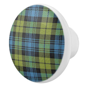 Bouton De Porte En Céramique Scottish Grandeur Campbell Famille Tartan Plaid