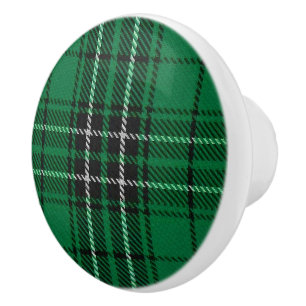 Bouton De Porte En Céramique Scottish Grandeur Clan MacLean Hunting Tartan