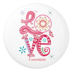 Bouton De Porte En Céramique SIGNE D'AMOUR Super Hippie Thunder_Cove