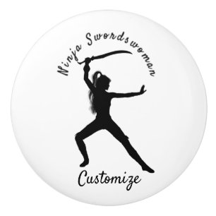 Bouton De Porte En Céramique Silhouette Thunder_Cove de Ninja