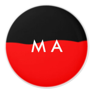 Bouton De Porte En Céramique Simple monogramme ajouter votre nom lettre man min