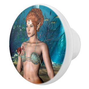 Bouton De Porte En Céramique Sirène