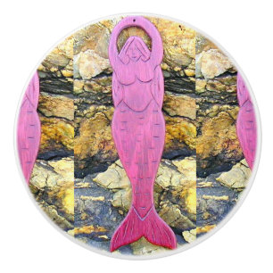 Bouton De Porte En Céramique sirène pourpre de déesse