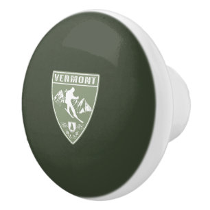 Bouton De Porte En Céramique Ski Vermont