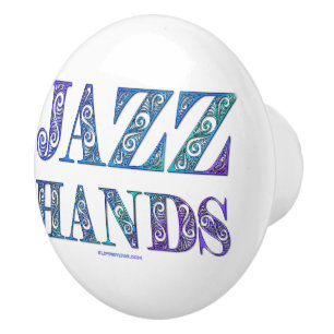 Bouton De Porte En Céramique SlipperyJoe's artistique Jazz Hands couleurs vives