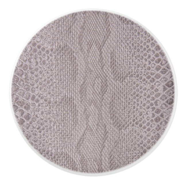 Bouton De Porte En Céramique Snakeskin beige Print Ceramic Knob (Devant)