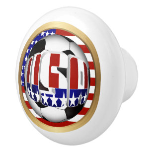 Bouton De Porte En Céramique Soccer Ball