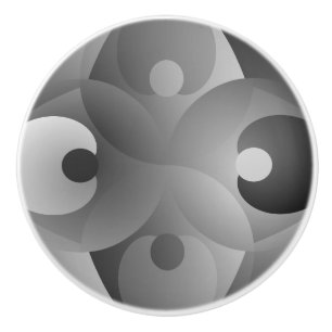 Bouton De Porte En Céramique Solde B/W par Kenneth Yoncich