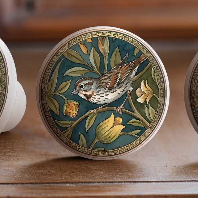 Bouton De Porte En Céramique Song Sparrows Bird Ceramic Pull Knob (Créateur téléchargé)