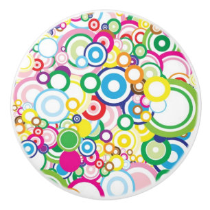 Bouton De Porte En Céramique Sort de cercles vifs