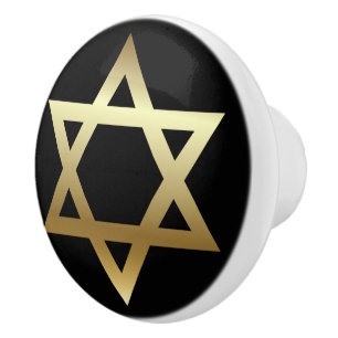 Bouton De Porte En Céramique Star of David Ceramic Knob