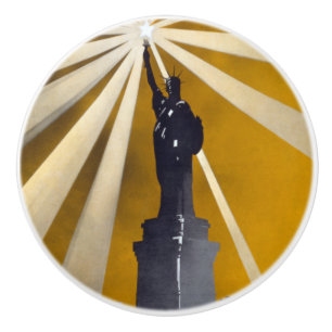 Bouton De Porte En Céramique Statue de la Liberté Torch et de la Marine américa