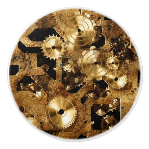 Bouton De Porte En Céramique Steampunk