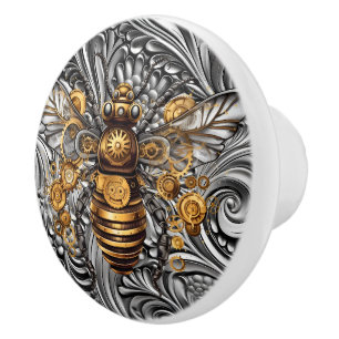 Bouton De Porte En Céramique Steampunk Ceramic Bee Knob