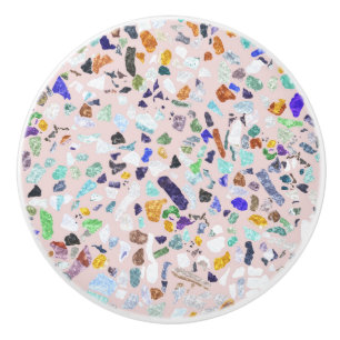 Bouton De Porte En Céramique Stones brillantes colorées branchées Terrazzo De