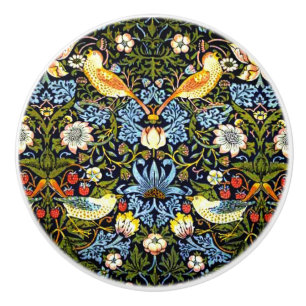 Bouton De Porte En Céramique Strawberry Thief