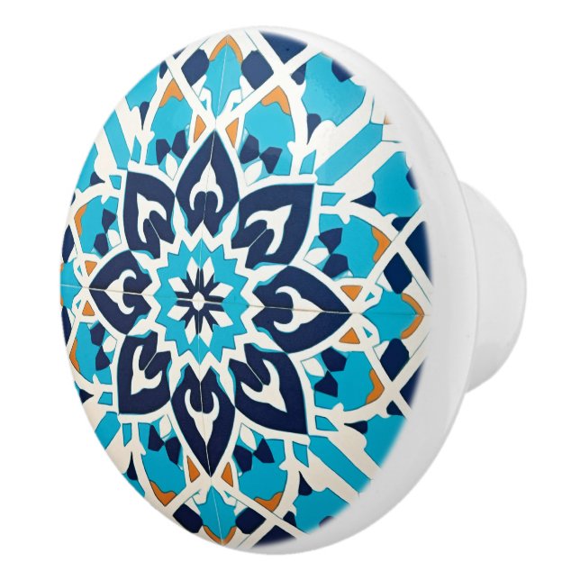 Bouton De Porte En Céramique Style imitation marocain mignon (Droite)