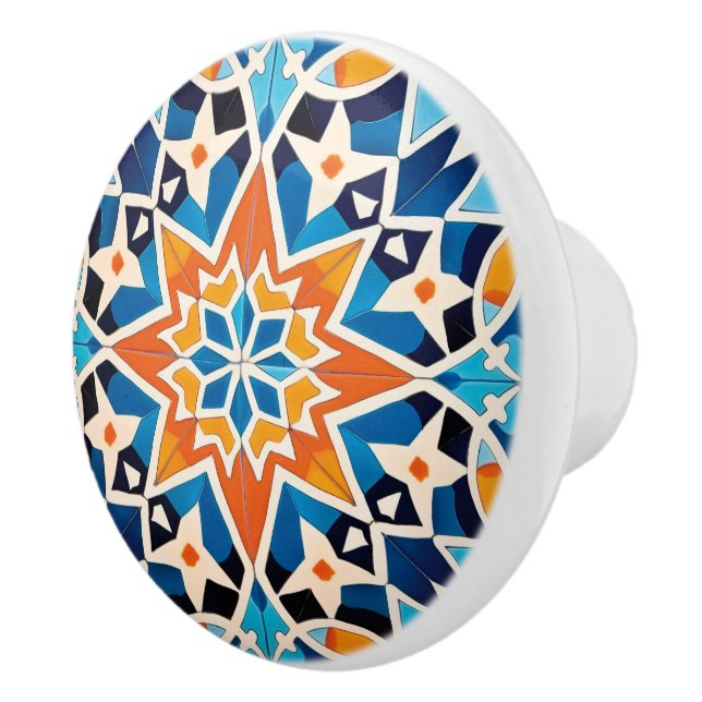 Bouton De Porte En Céramique Style imitation marocain mignon (Droite)
