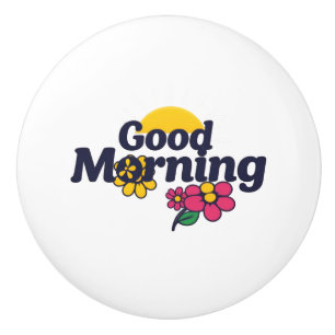 Bouton De Porte En Céramique Sunny Bloom Matin