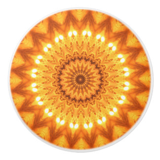 Bouton De Porte En Céramique Sunshine & Happiness Mandala Decorative Pull Knob