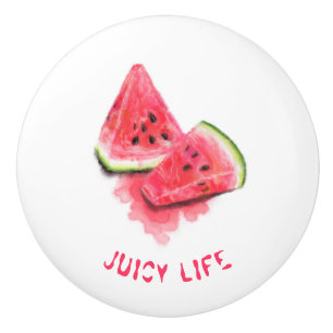 Bouton De Porte En Céramique Sweet Watermelon Ceramic Knob - Texte personnalisé