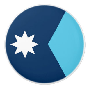Bouton De Porte En Céramique symbole du nouveau drapeau de l'État du Minnesota