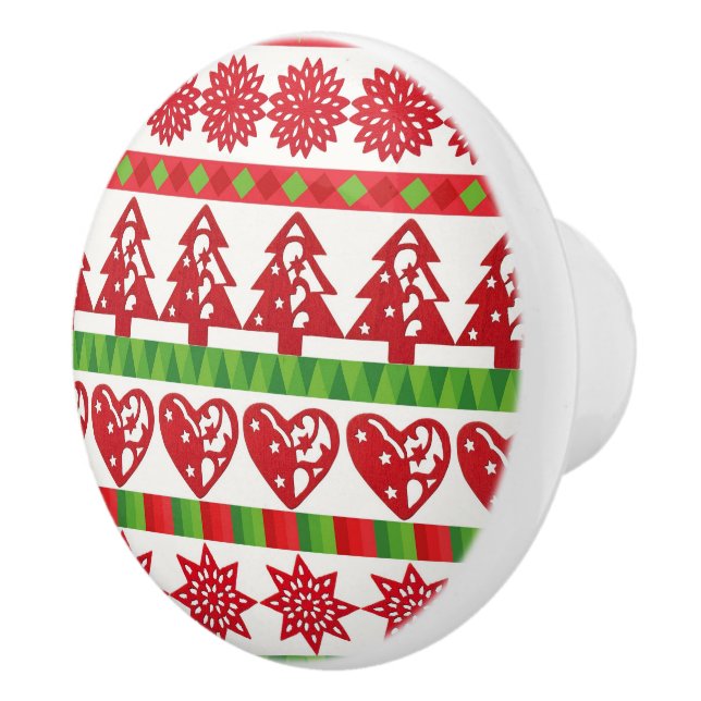 Bouton De Porte En Céramique Symboles de Noël (Droite)