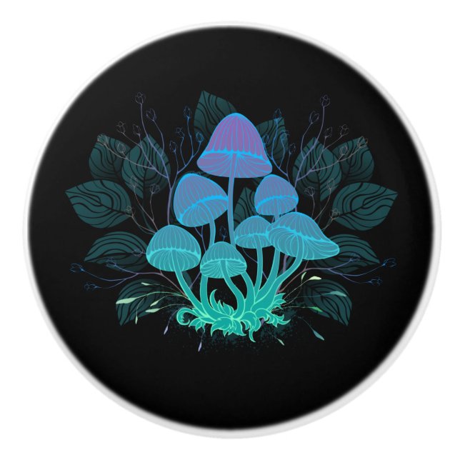 Bouton De Porte En Céramique Tabourets dans Bushes (Devant)