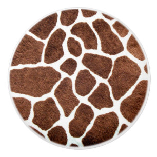 Bouton De Porte En Céramique Taches de girafe
