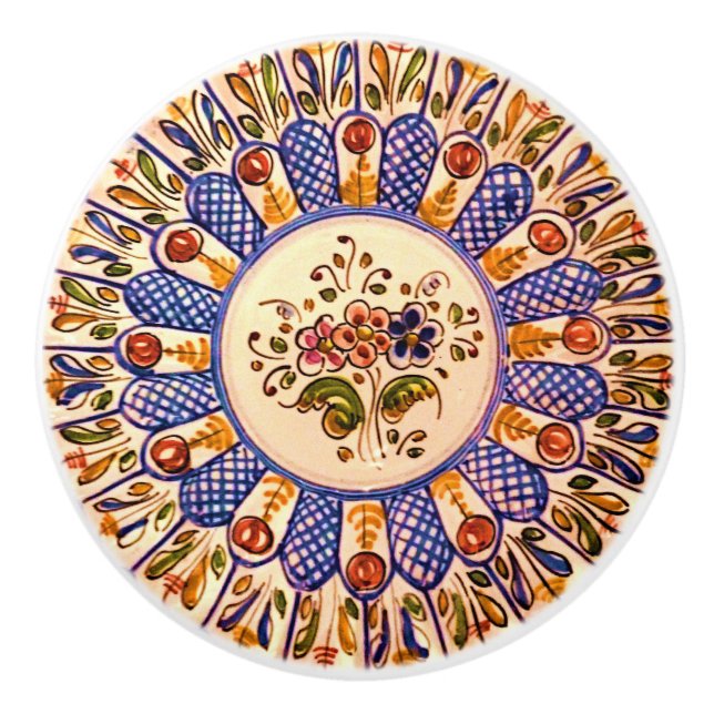 Bouton De Porte En Céramique Talavera Cinco (Devant)