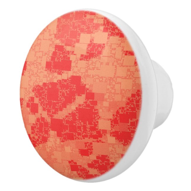 Bouton De Porte En Céramique Tangerine Zeal (Droite)
