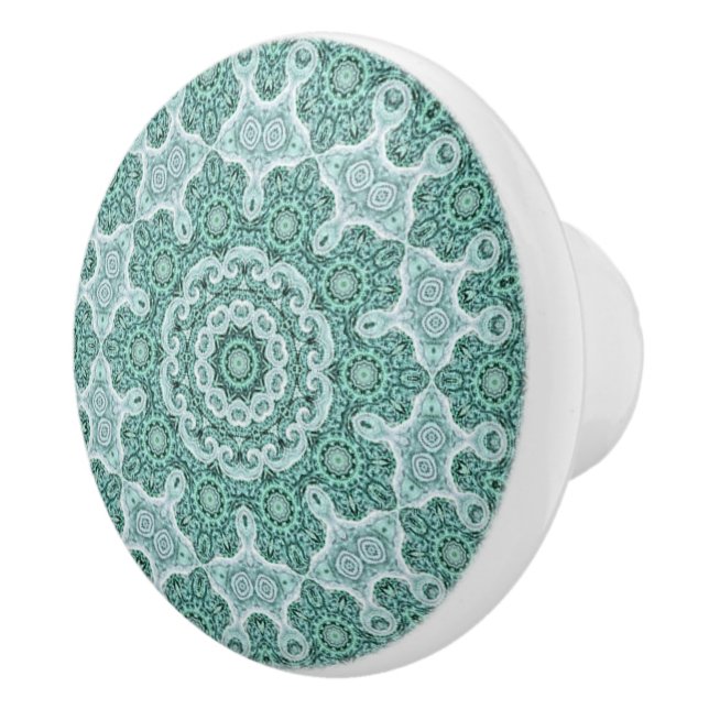 Bouton De Porte En Céramique Tantalisation en turquoise (Droite)