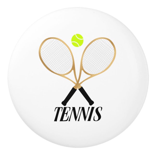 Bouton De Porte En Céramique Tennis (Devant)