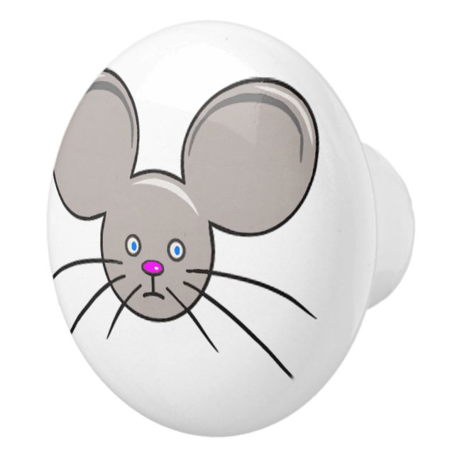 Bouton De Porte En Céramique Tête de souris (Droite)