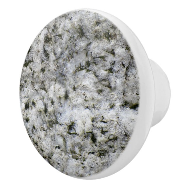 Bouton De Porte En Céramique Texture blanche de roche de granit de géologie (Droite)