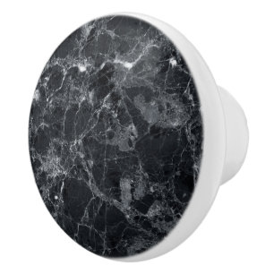 Bouton De Porte En Céramique Texture noire