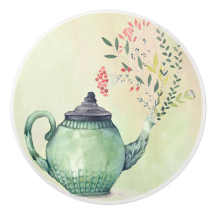 Bouton De Porte En Céramique Thé de floraison