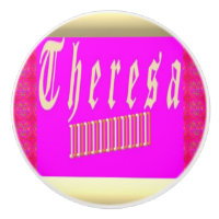Theresa design choquant rose et or CERAMIC PULL
