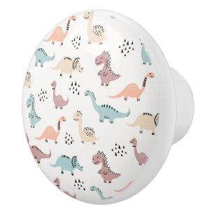 Bouton De Porte En Céramique Tige en céramique Dinosaures