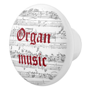 Bouton De Porte En Céramique Tirage en céramique de musique d'orgue