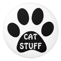 Tiroir de pawprint de substance de chat ou placard