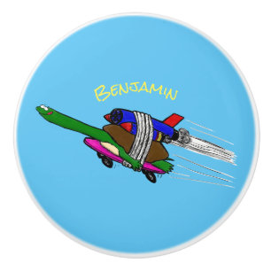 Bouton De Porte En Céramique Tortue volante