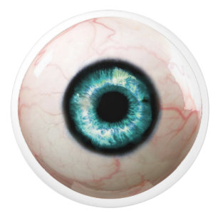 Bouton De Porte En Céramique Traction bleue de tiroir de globe oculaire